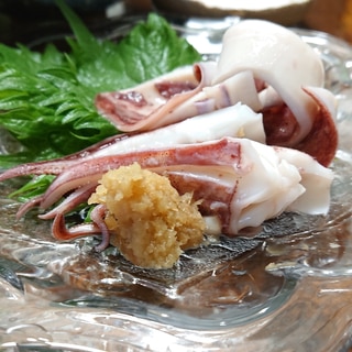 剣イカの下足のボイル(生姜醤油味)